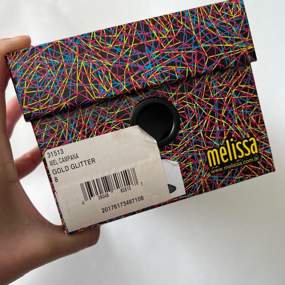 NEW MELISSA Campana Jelly Gold Flats | US 8 - Picture 2 of 5